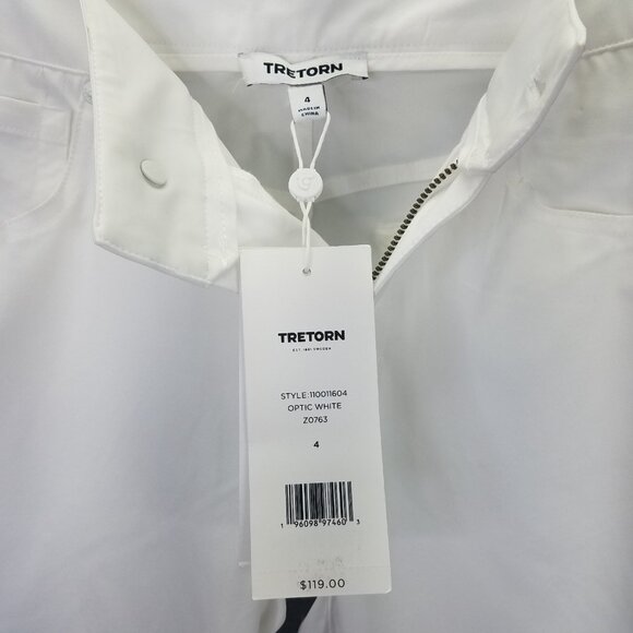 Tretorn Cropped Cuffed Pants Women's 4 Lightweight Pedal Pushers Golf White NEW - Picture 13 of 16